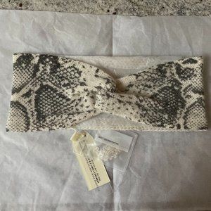 Snake Print Cashmere Headband from Qi Cashmere